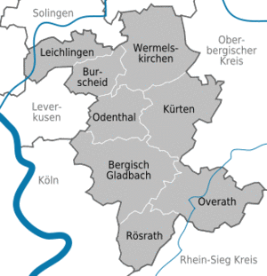 Das Gebiet des Rheinisch-Bergischen Kreises